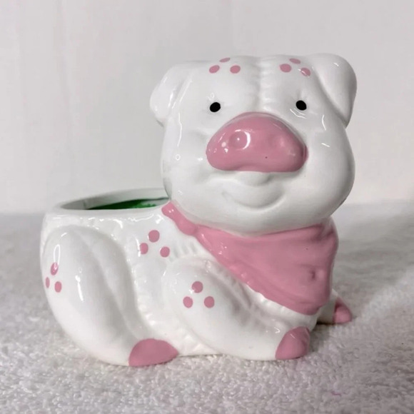 Vintage Ceramic Pig Sponge  Holder Soap Dish Trinket Dish - Picture 2 of 13